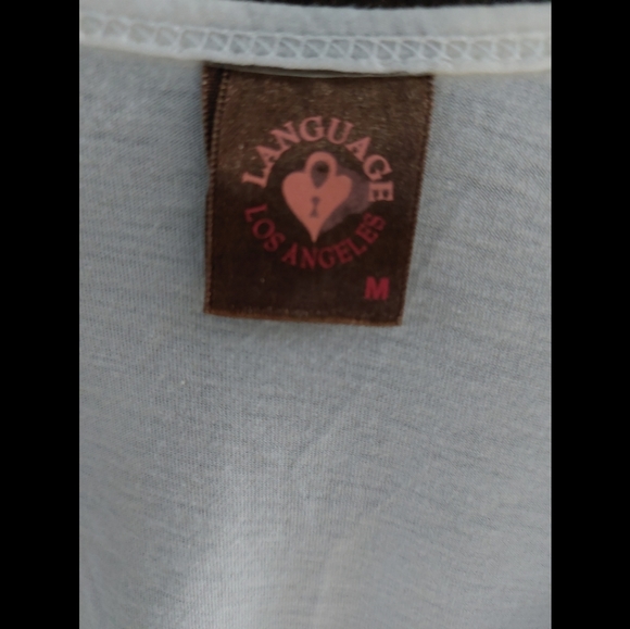 Flirty tunic top with embroidery and eyelet detail- Language LA - white - size M - Picture 5 of 7